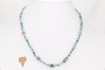 Necklace handmade with old turquoise and sterling silver beads.