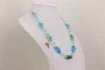 blue moonstone aquamarine beaded necklaces