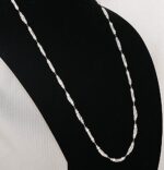 Raw, quartz, rock, crystal necklace, 33 inches long.