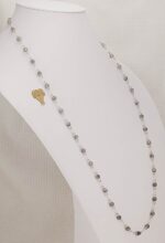 Faceted, smokey and clear quartz necklace.