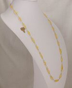 Handmade, yellow and orange, glass, necklace with Austrian and Japanese beads