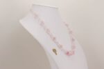 soft pink glass bead necklace