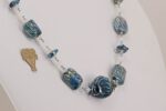 blue sterling silver accented necklace