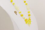 vintage yellow glass bead necklace