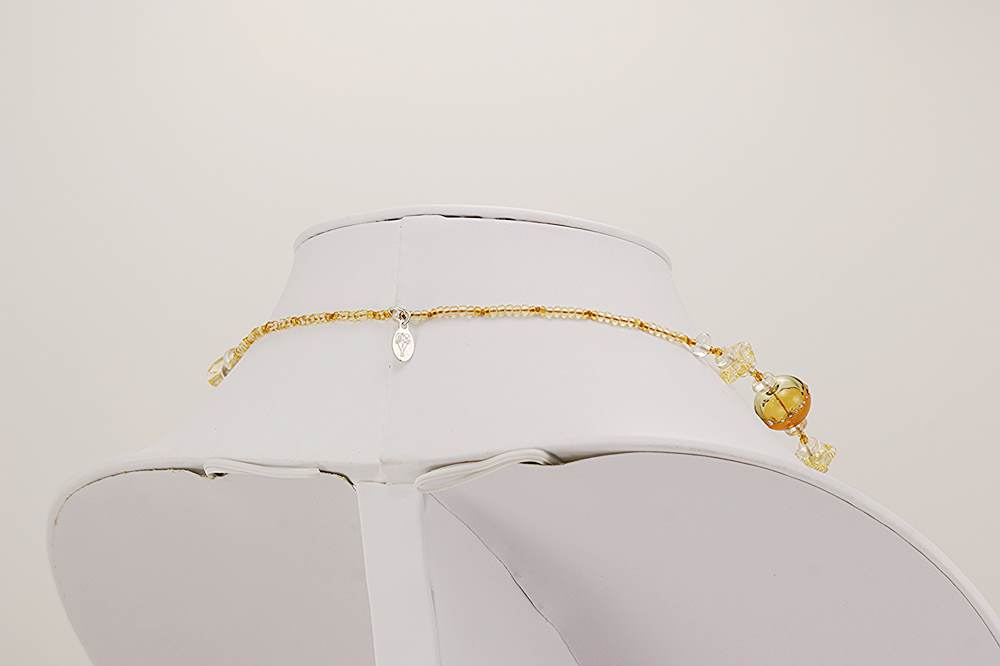 amber glass bead necklace