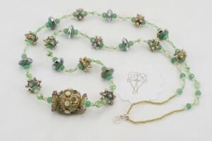 sea foam green necklaces silver accents