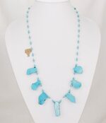 Handmade turquoise slab necklace