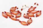 Carnelian semi precious stone necklace.