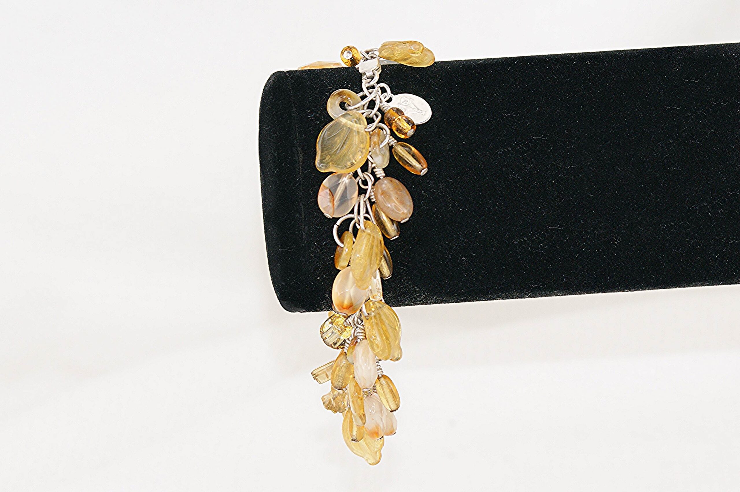 Topaz, jasper, sardonyx and sterling silver bracelet