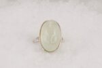 Ring made of new jade, set in sterling silver.