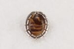 Brown jasper and sterling silver ring.