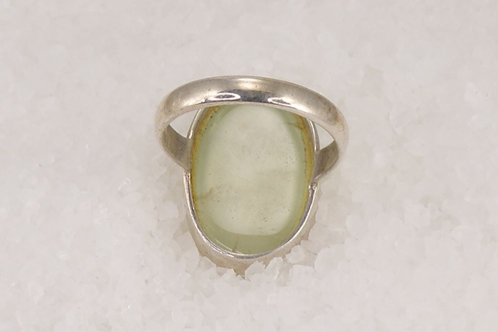 New jade and sterling silver ring.