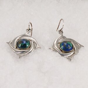 Eilat stone and sterling silver earrings.
