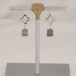 Handmade sterling silver quatrefoil earrings.
